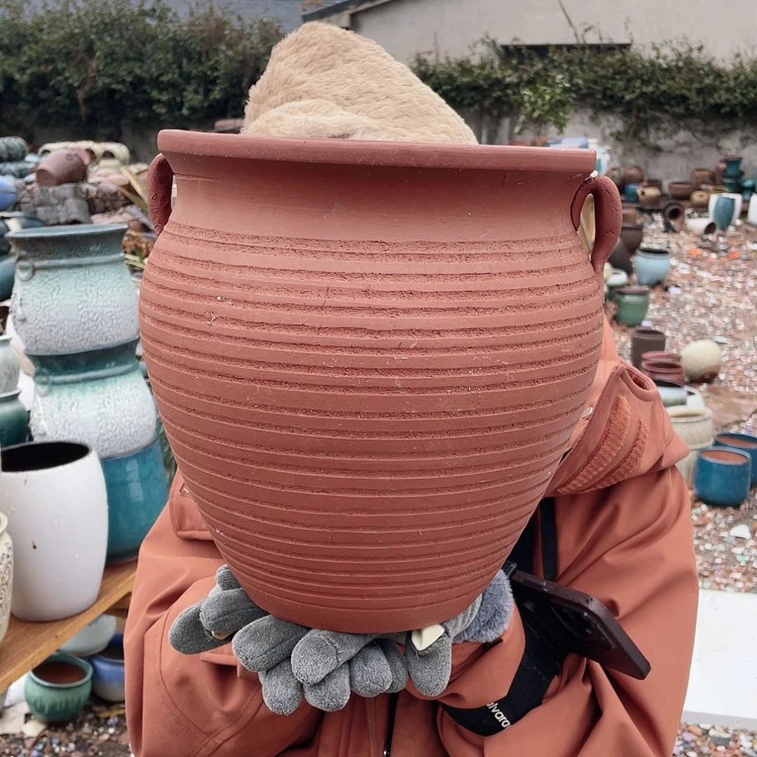 红陶王嫂花盆0126-272