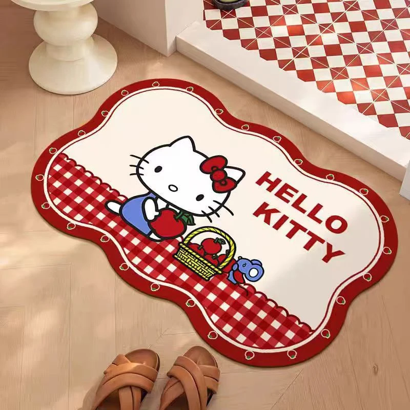 可爱HelloKitty地垫浴室卫生间吸水防滑脚垫耐脏易打理地垫