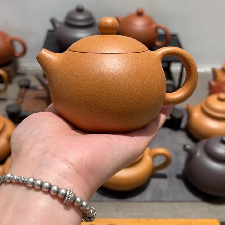 茶壶紫砂王*旭宜兴紫砂壶西施壶黄金段