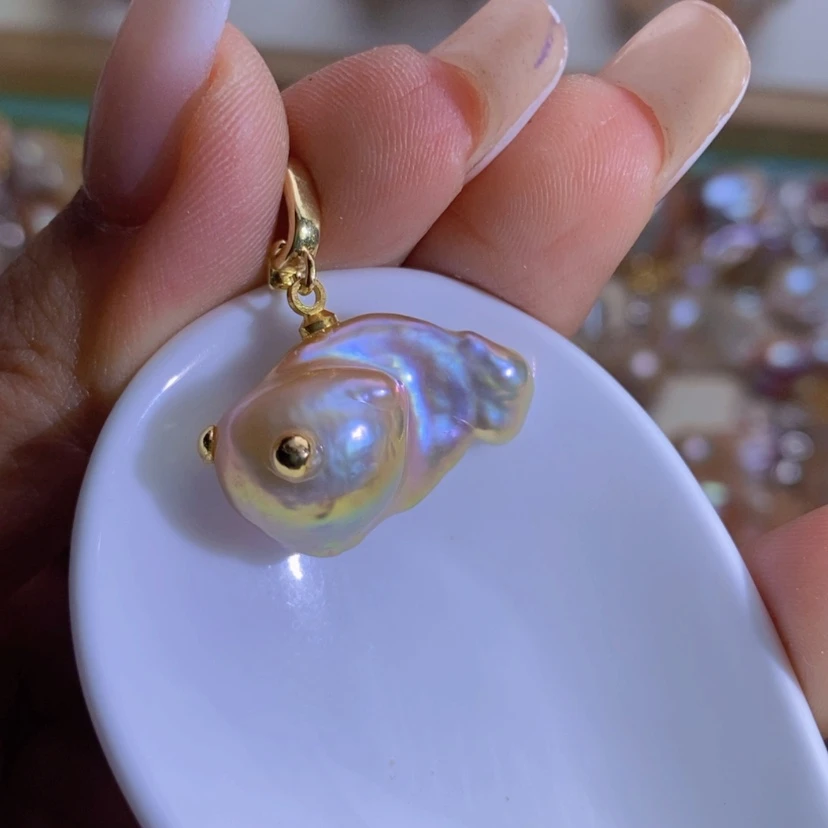 【闪购商品】淡水珍珠天然珍珠（微瑕）合金