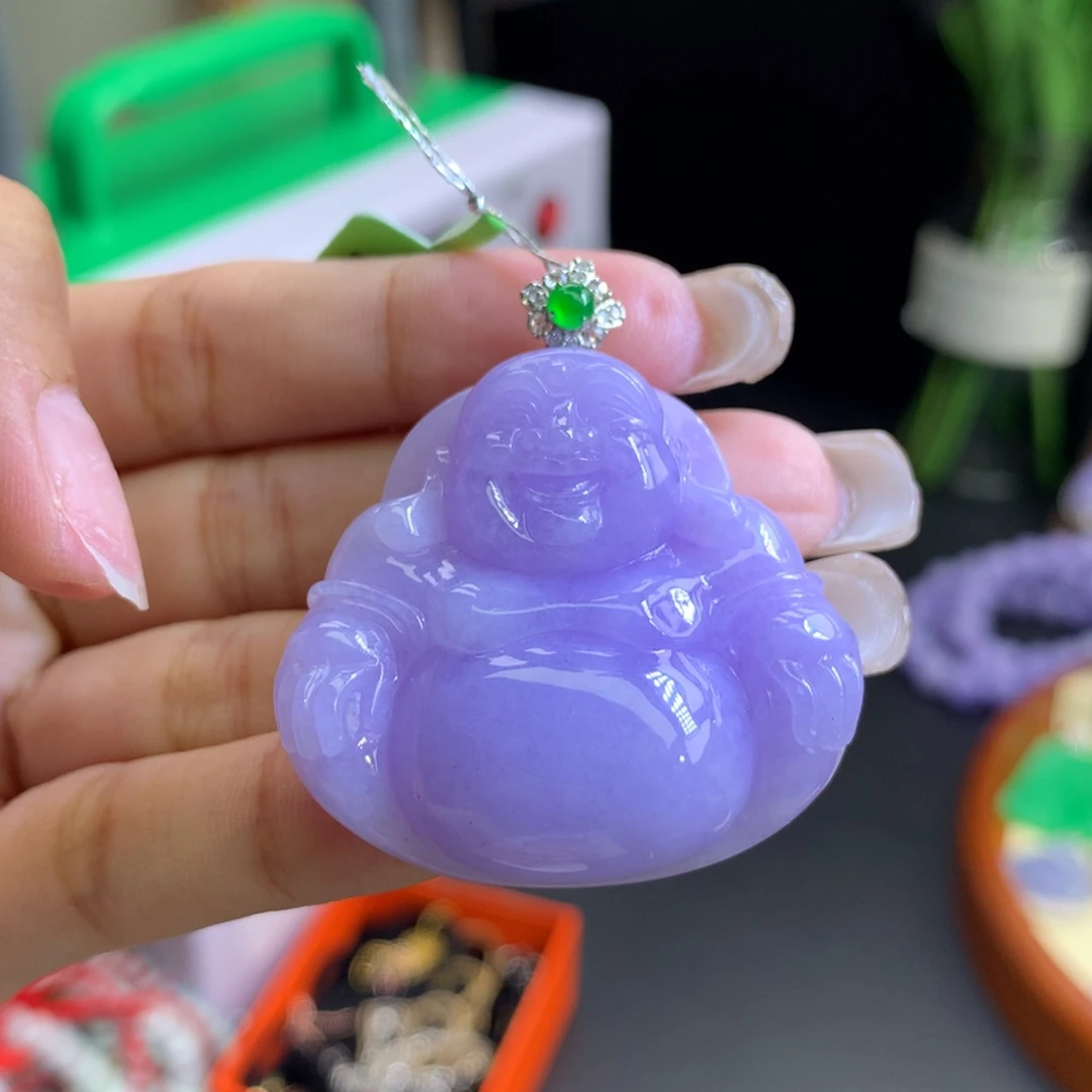 夢***N翡翠18K金镶嵌颈饰