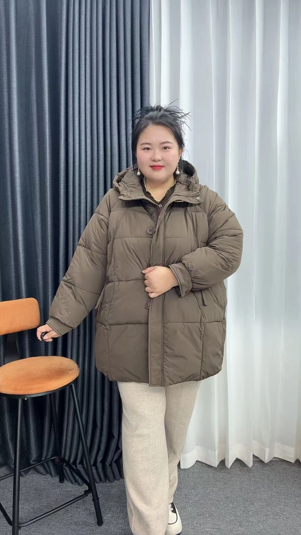 120-270斤特大码加肥加大吗冬款胖妈妈棉服洋气宽松冬中款棉袄女