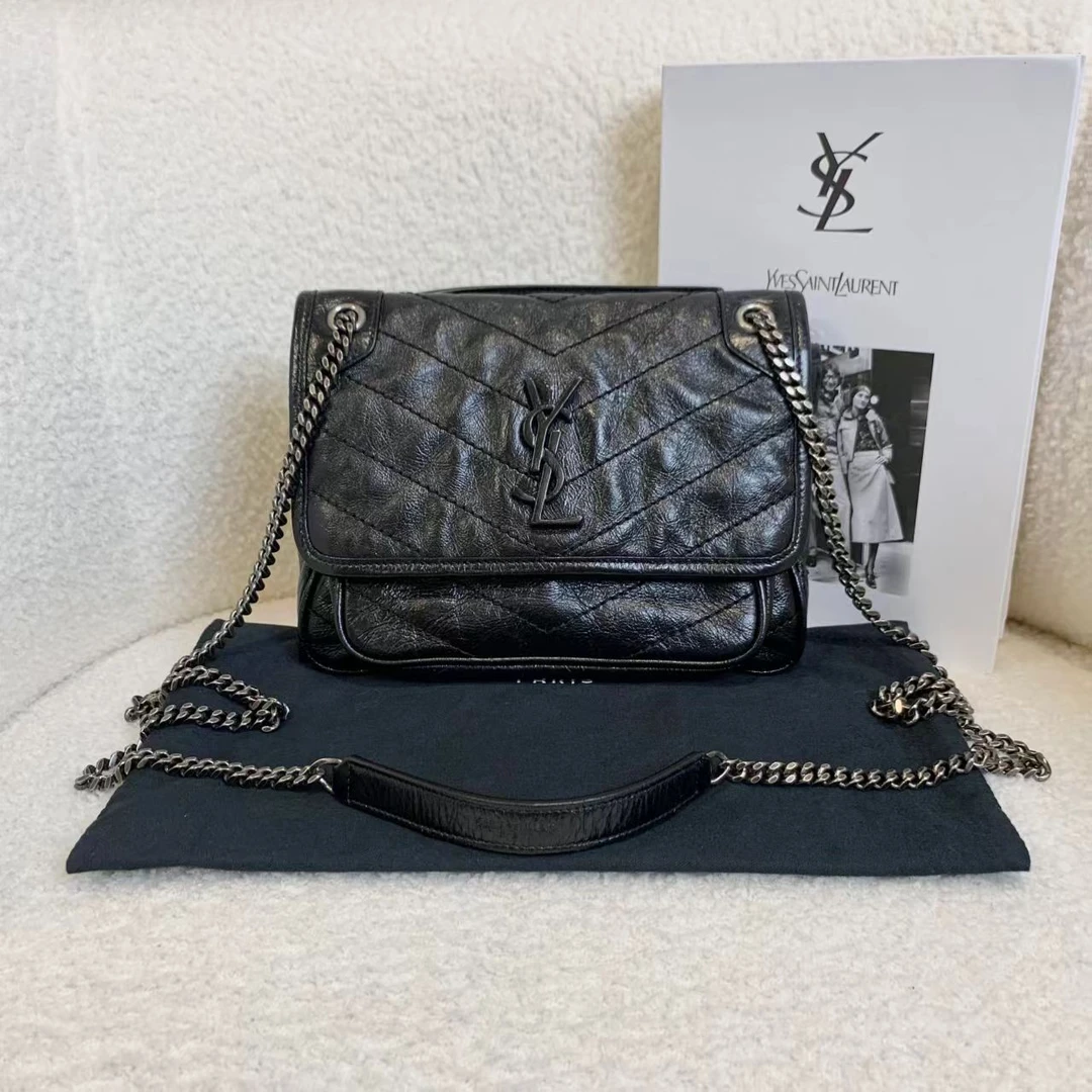99新 YSL/圣罗兰 壹臻/黑银niki小号 80952935