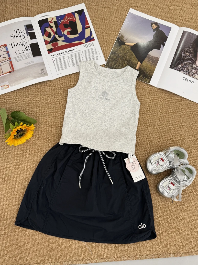 女童时尚无袖背心T恤夏季新款修身洋气简约休闲上衣