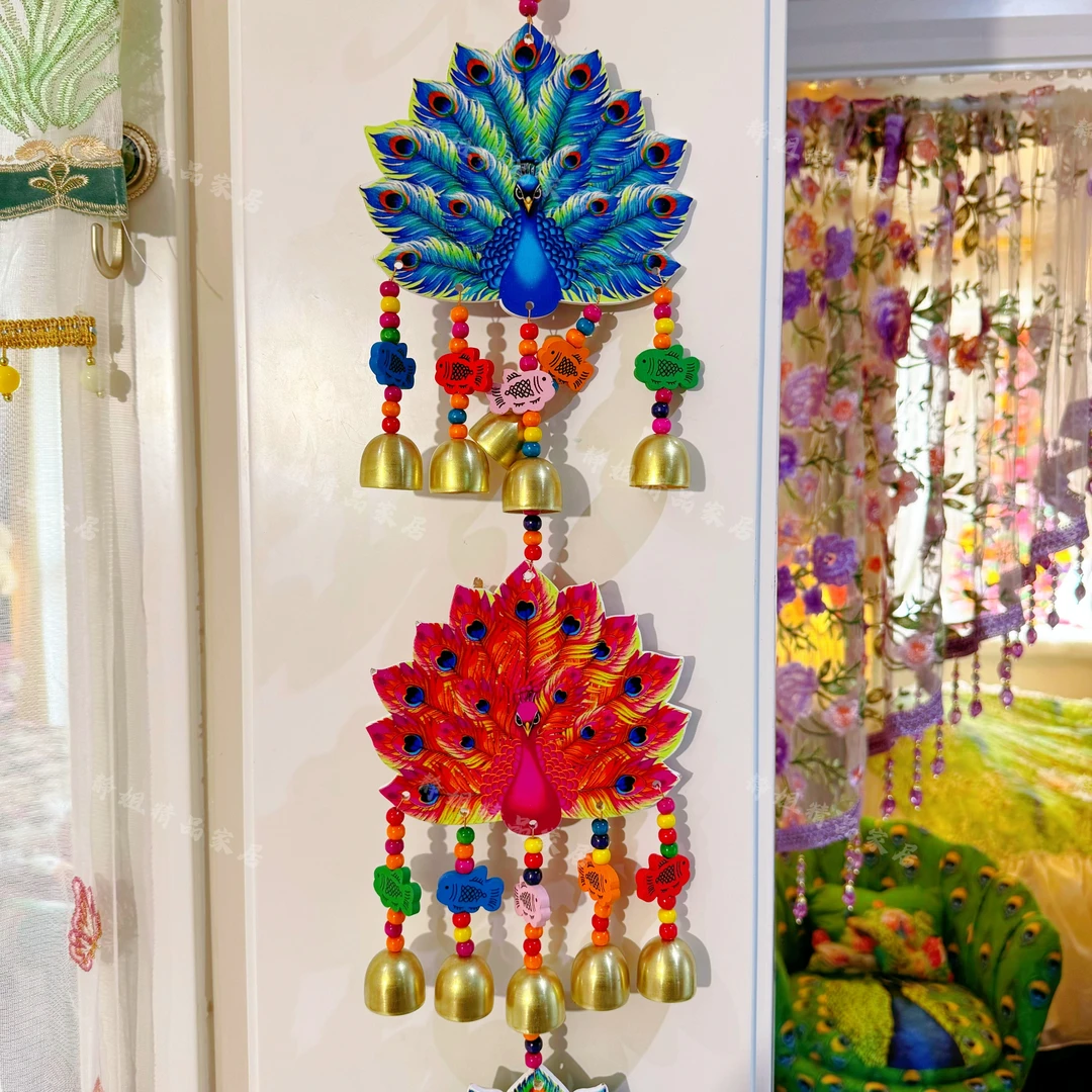 手工制作孔雀风铃客厅卧室挂件蝴蝶风铃