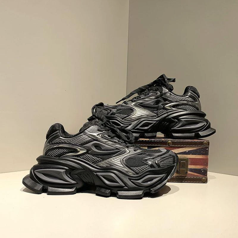 男女冬季异瞳猫眼老爹鞋2025爆款增高厚底运动潮鞋百搭休闲鞋新款