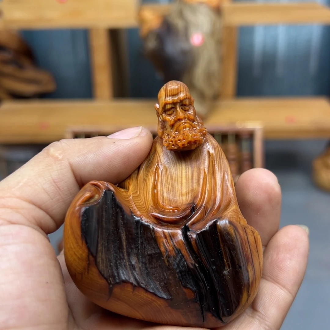 锦***魁木崖柏木摆件手把件