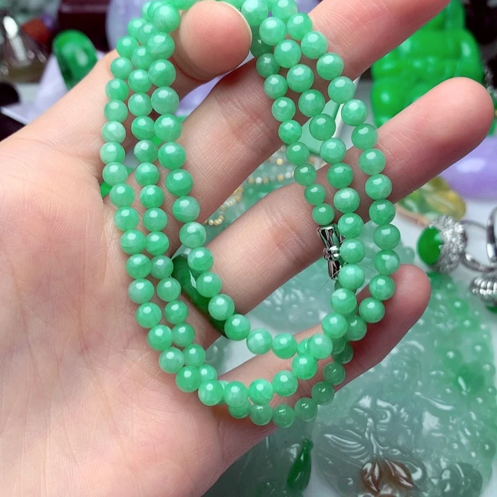 翡翠未镶嵌项链项链