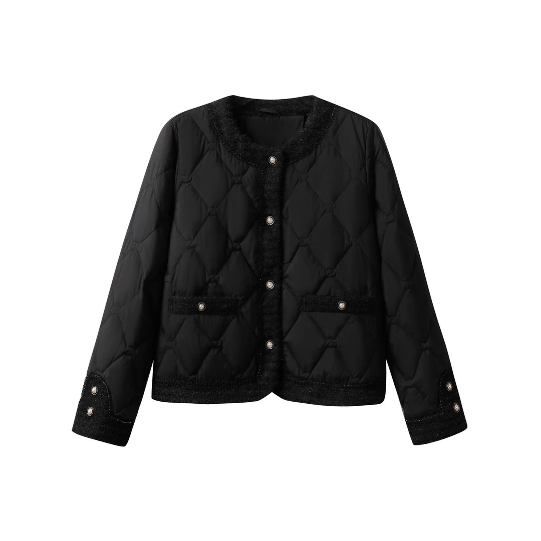 【王总专属】YANJING/颜境新款时尚小香风短款精致羽绒服88AW8207