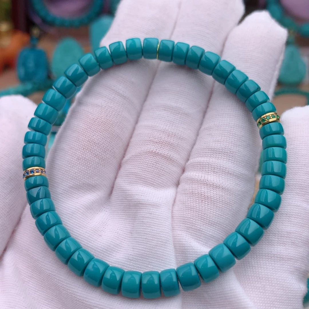 未镶嵌绿松石珠宝奇石5.9mm