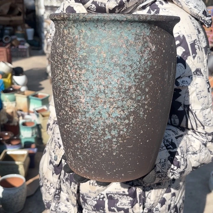 红陶泼墨口径20高度25.5一个