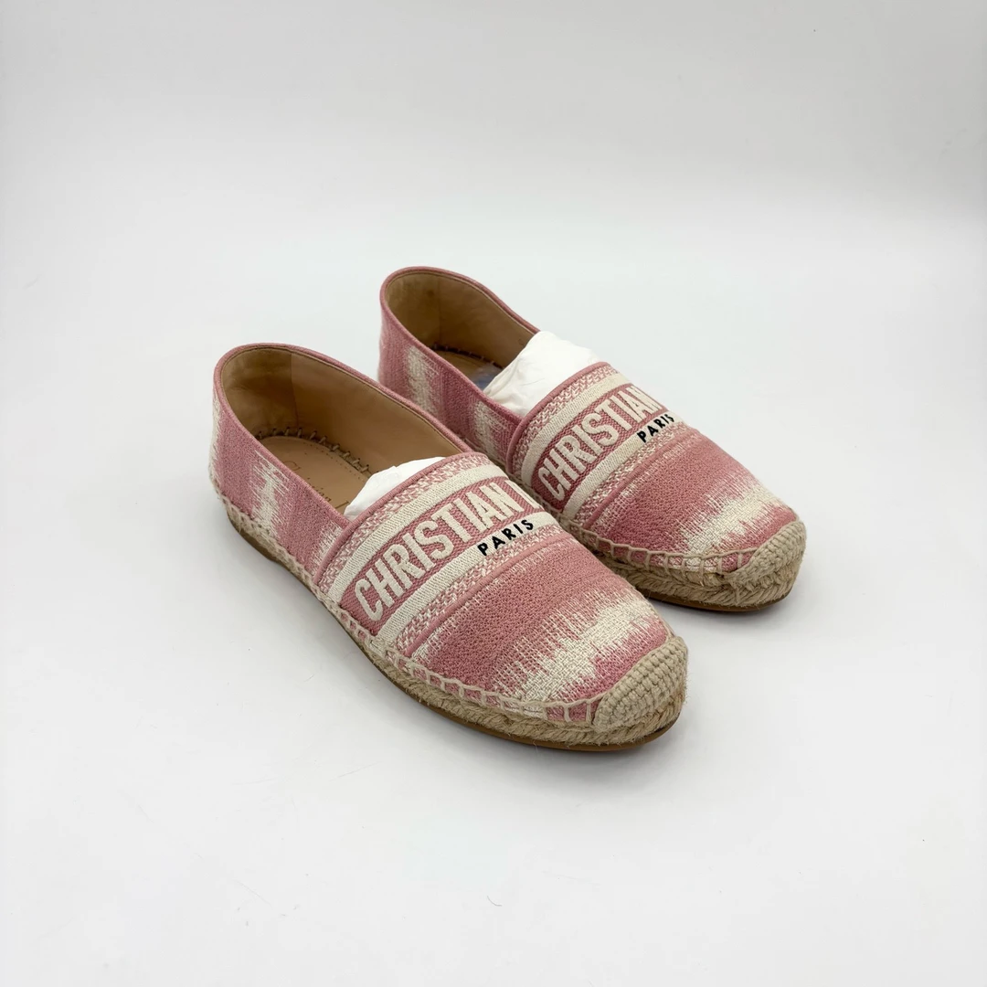 95新 DIOR/迪奥 迪奥/35.5码/粉色标语渔夫鞋/95新/TT250797