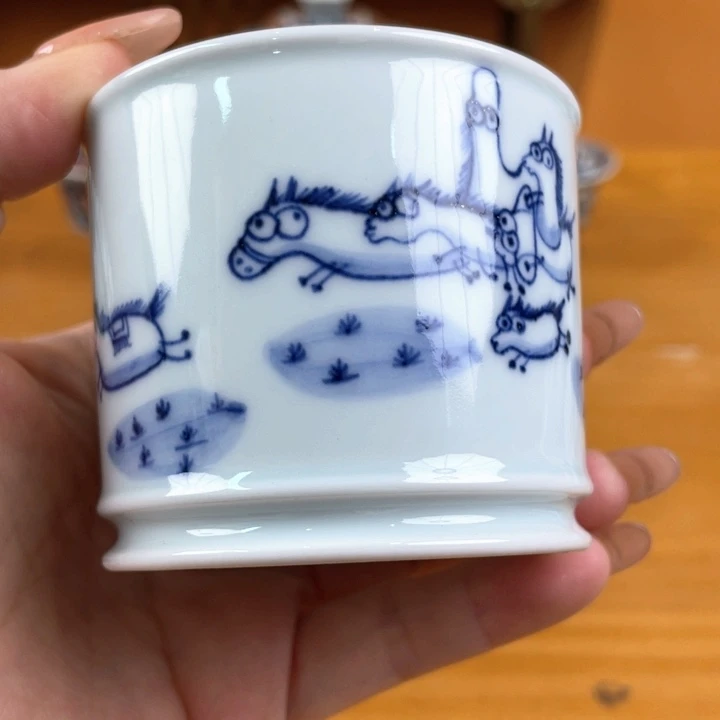 杯子景德镇手绘哈哈哈哈