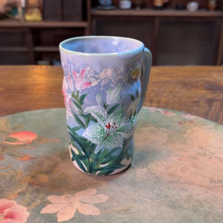 柴烧纯手工手绘陶瓷