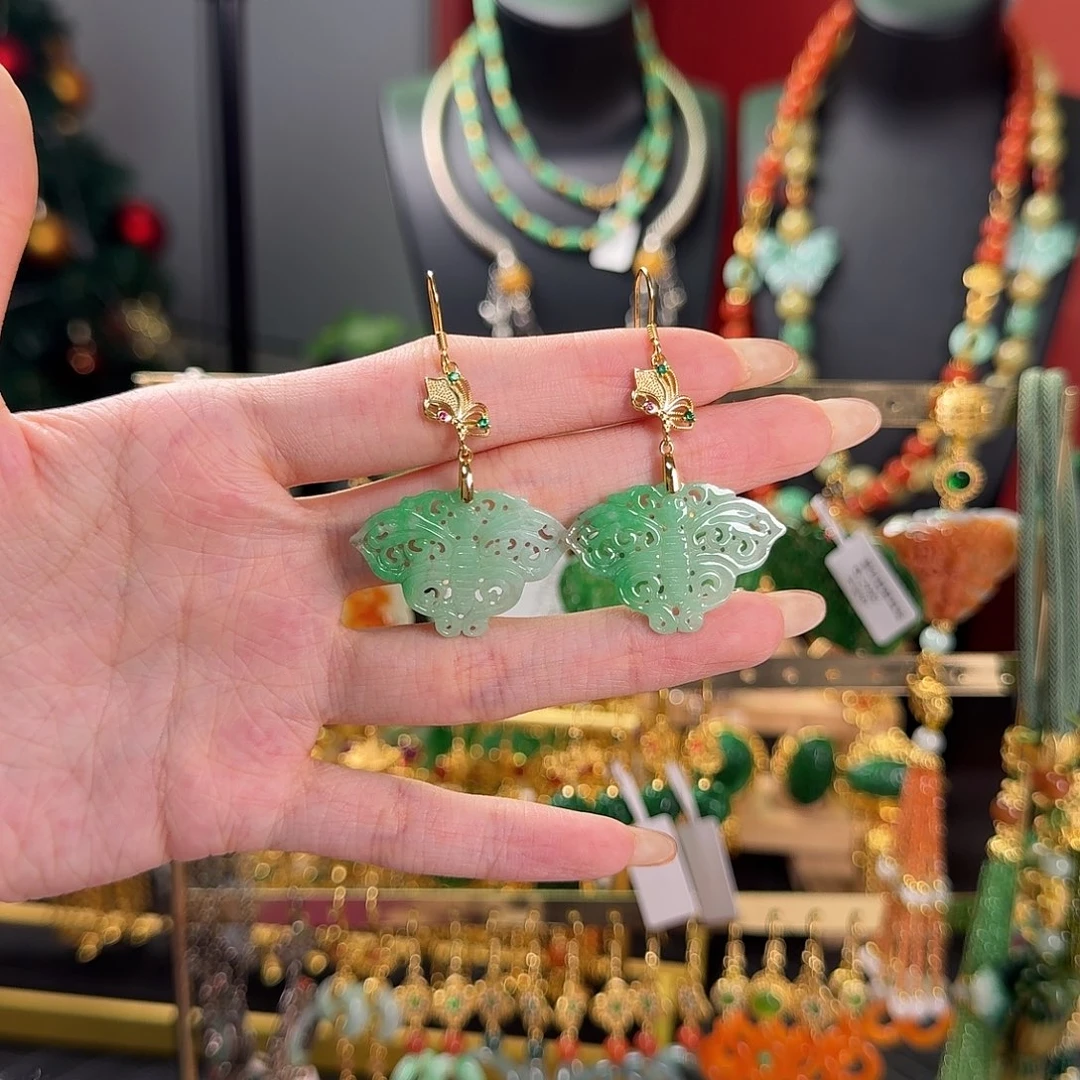 翡翠未镶嵌颈饰福利款耳坠