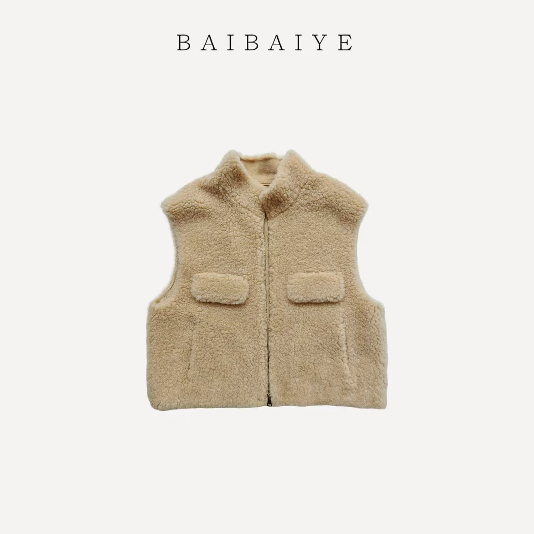 全羊毛休闲马甲【BAIBAIYE】Z25FJ166