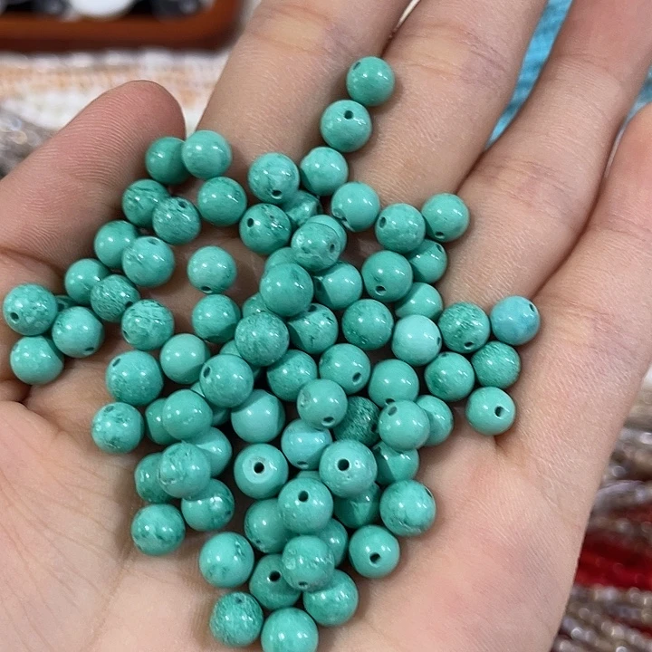 玛瑙/玉髓合金珠宝半成品80颗6mm变色松