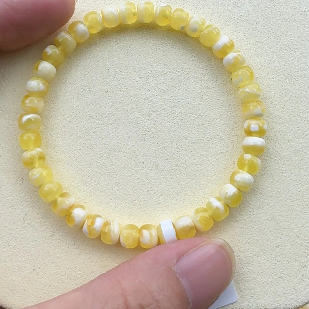 琥珀手链未镶嵌6.3mm精工极限弧老型