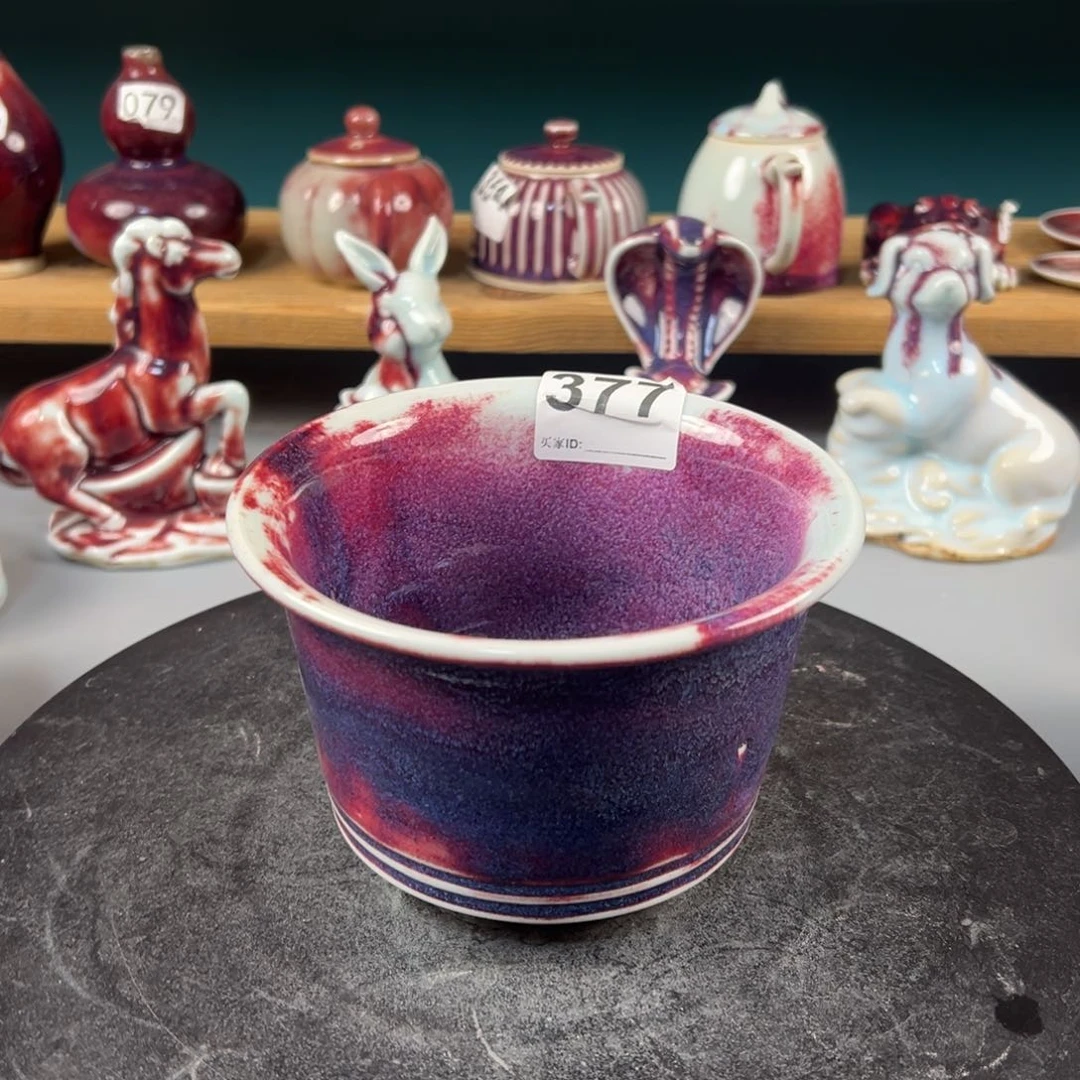 瓷片微瑕花盆纯手工