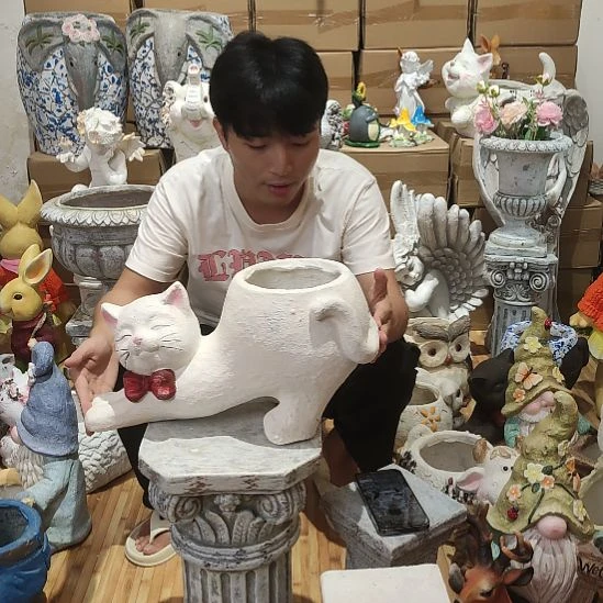 合成树脂翘屁股猫咪花盆