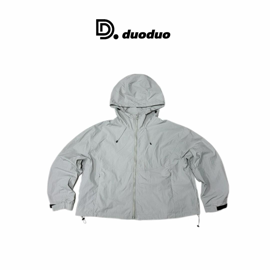 朵朵【自在简括】25年夏季新款宽松连帽洋气时尚长袖防晒外套1317