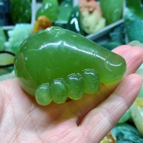 蛇纹石玉未镶嵌手把件