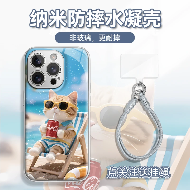 适用于苹果16华为OPPO小米VIVO高颜值时尚LJ闪粉水凝手机壳AM0358