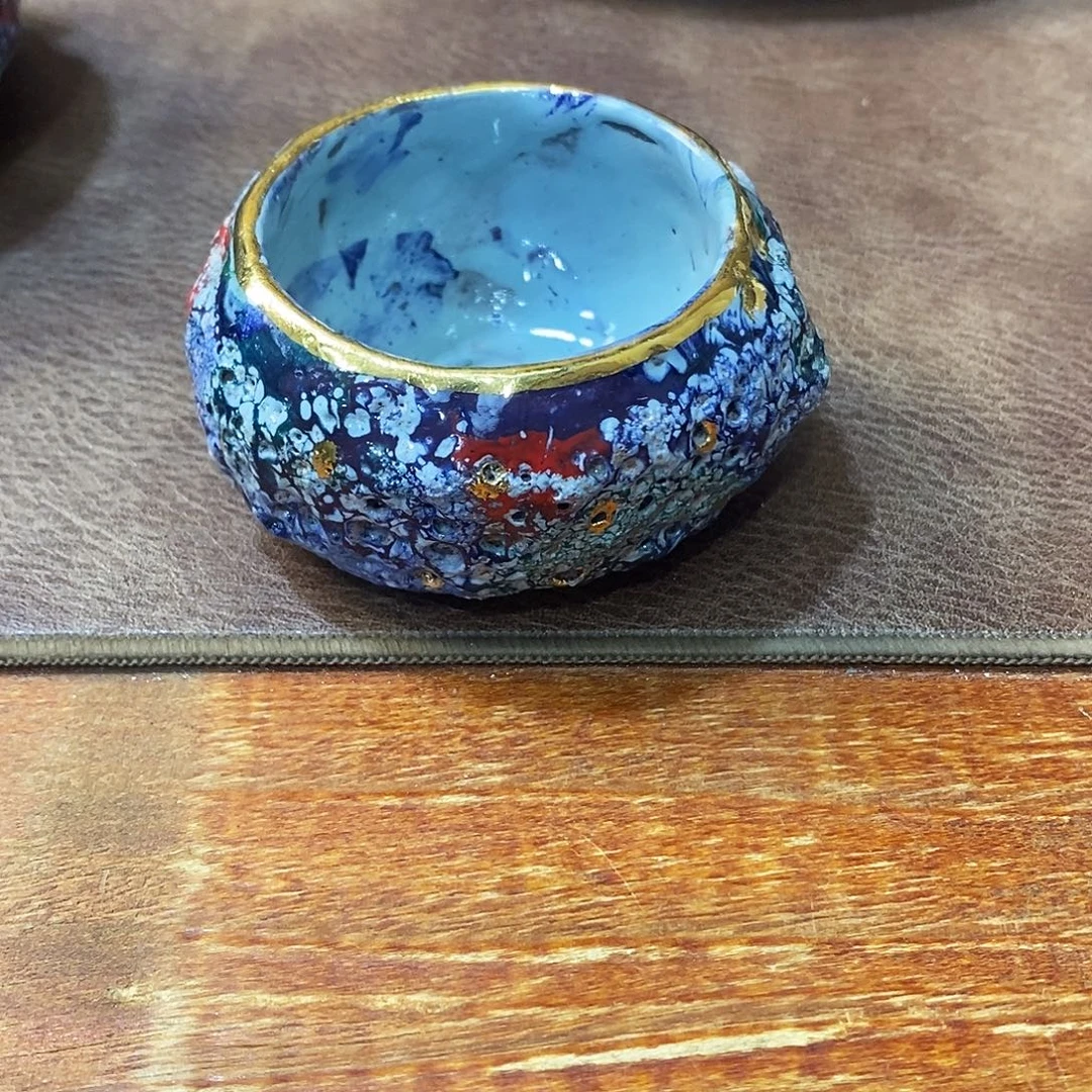 竜***w粗陶柴烧志野茶器