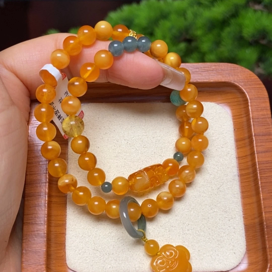 【闪购商品】未镶嵌蜜蜡手链手串