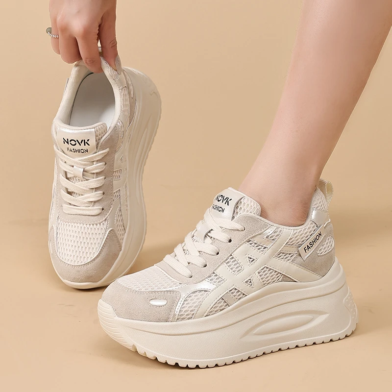 【增高8CM】厚底阿甘小个子女鞋秋冬季新款休闲时尚百搭轻便厚底女