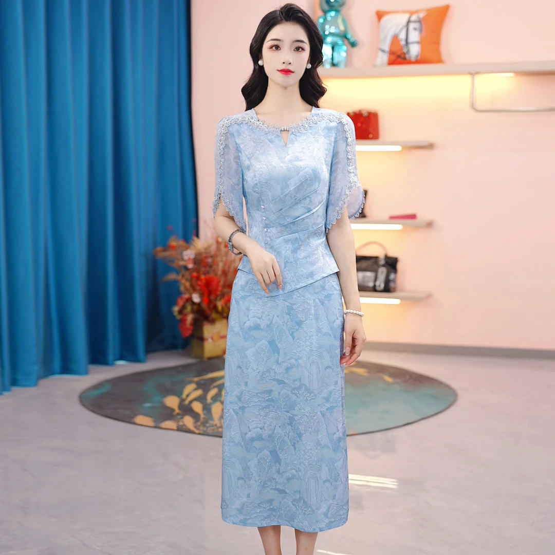 【SJYH1891】夏季新款套装裤两件套时尚优雅减龄洋气套装