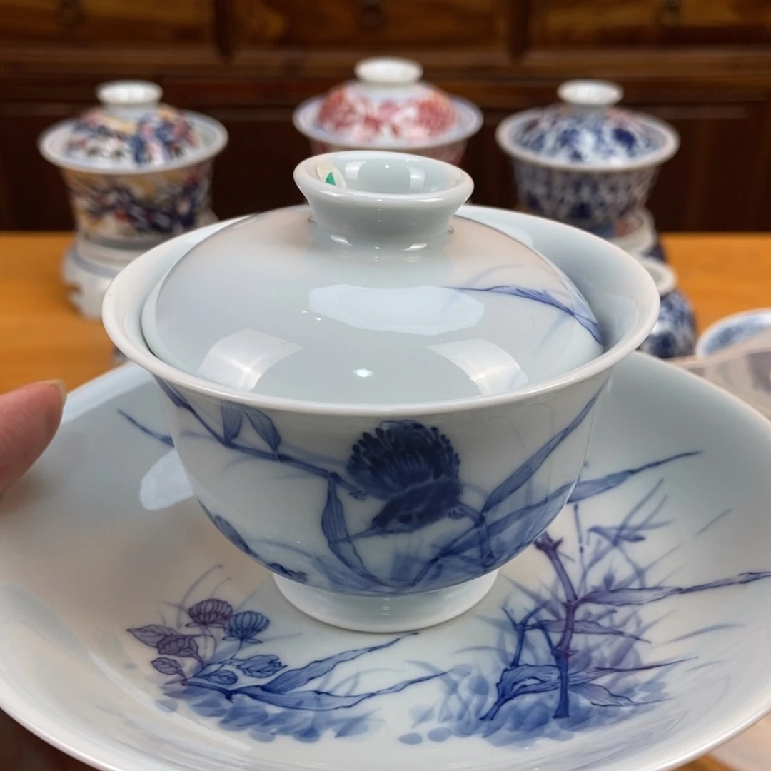 手绘现代茶具非古董