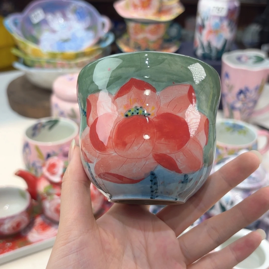 景德镇手绘高温釉下彩陶瓷茶具