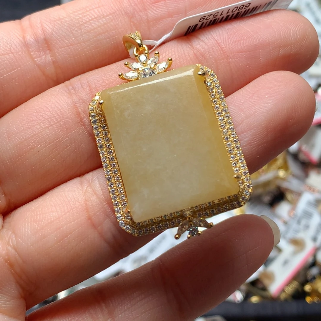 翡翠戒指银S925镶嵌天然翡翠吊坠