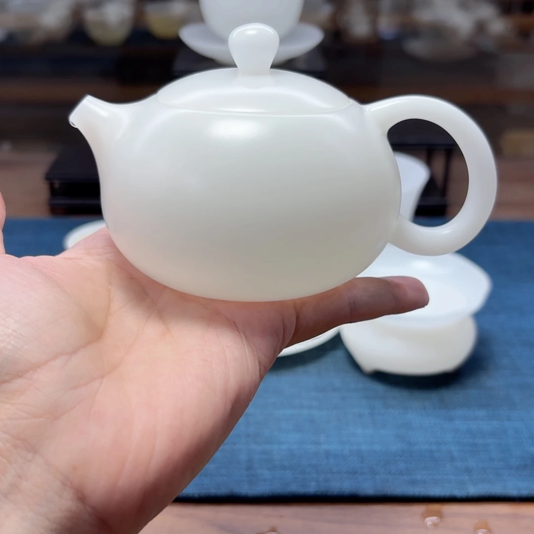 素烧薄胎璞玉冰种玉瓷