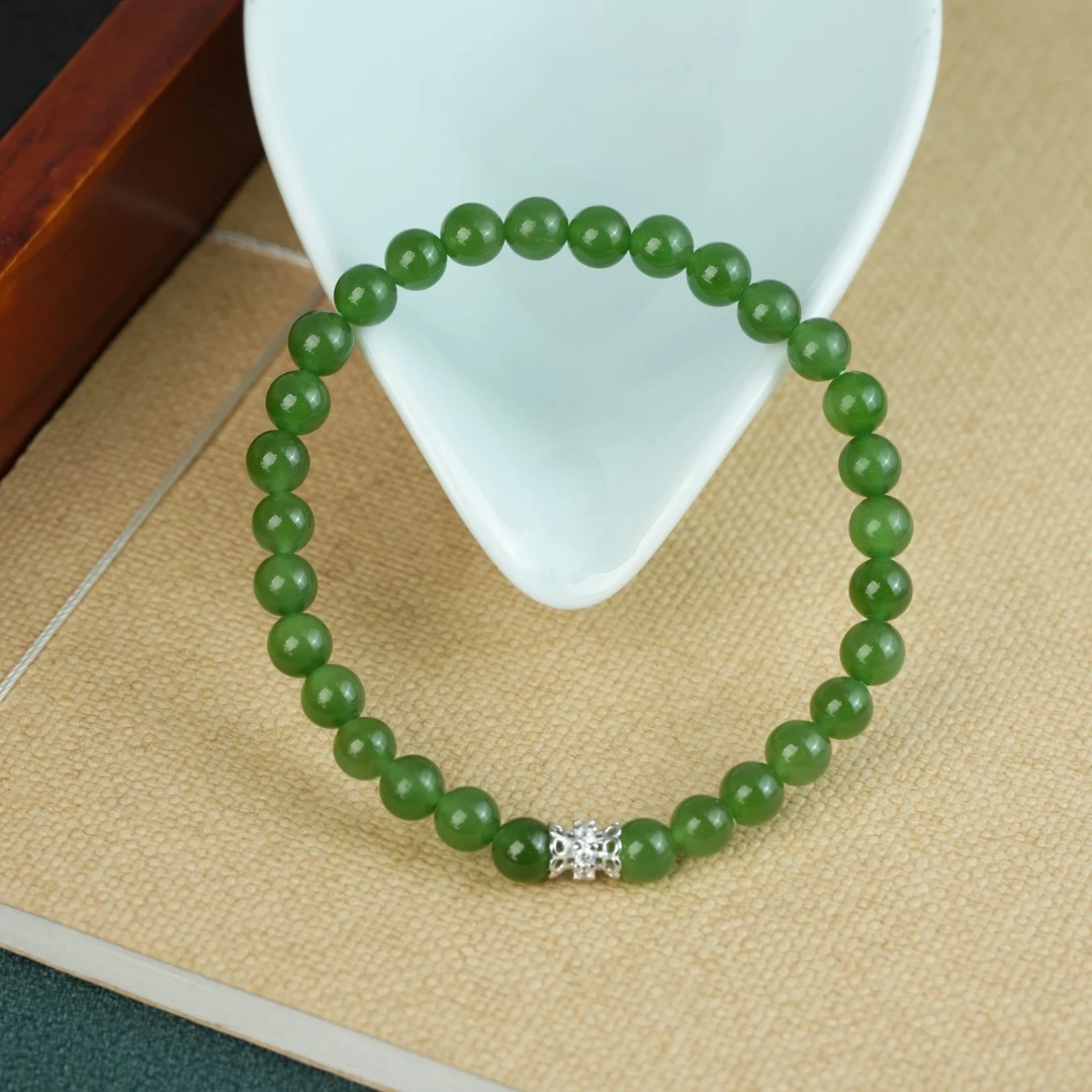 【小北严选】和田玉DIY单圈手串约5mm【多样性发一件】-AH13X565