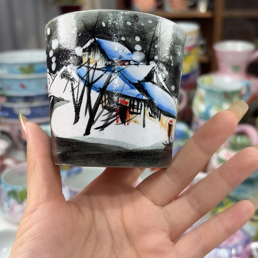 景德镇手绘高温釉下彩陶瓷茶具