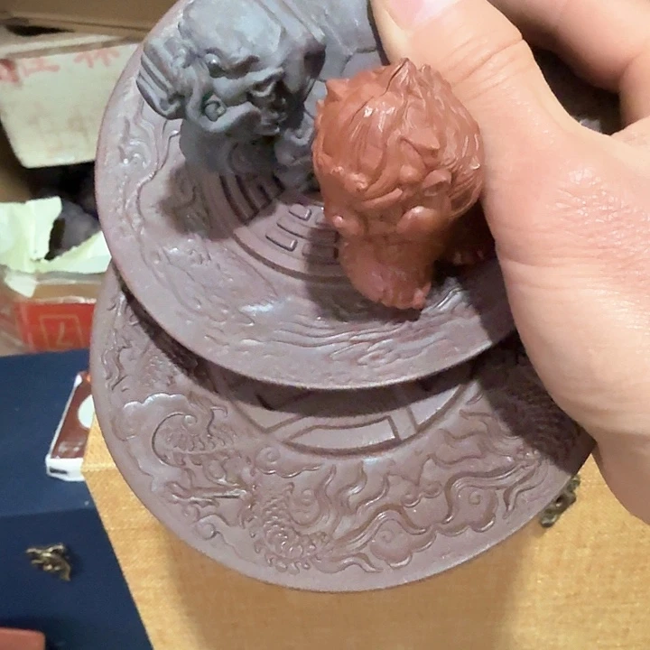 紫砂茶宠柿****?雕塑瑕疵茶宠