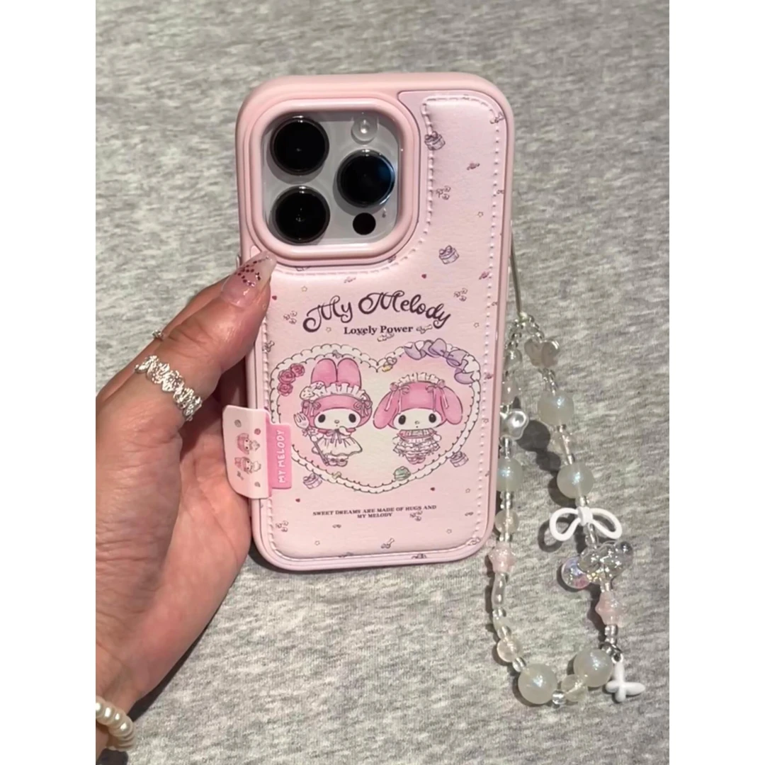 少女心粉嫩可爱美乐蒂适用苹果16promax手机壳iphone15防摔14软壳