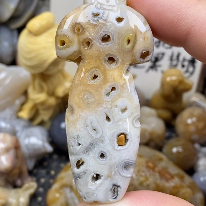 硅化珊瑚（珊瑚玉）未镶嵌颈饰