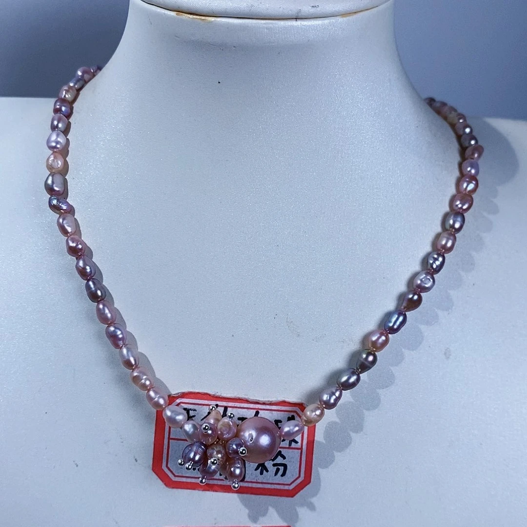 淡水珍珠颈饰银S925镶嵌