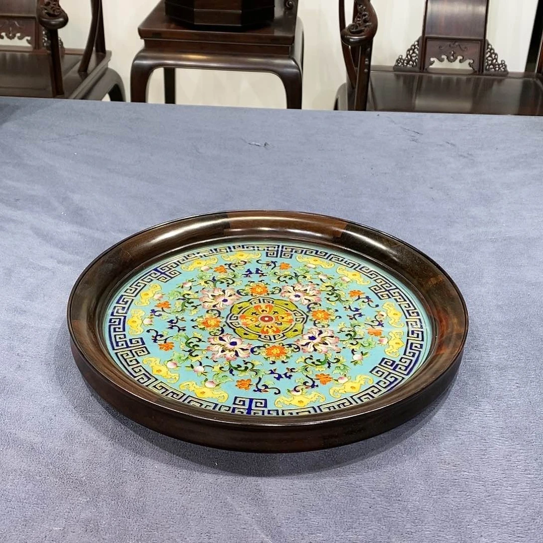 红酸枝木类成套家具茶盘