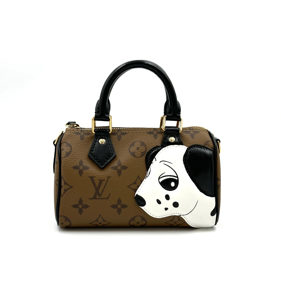 99新 LouisVuitton/路易威登 speedy nano 老花小狗 99.5新