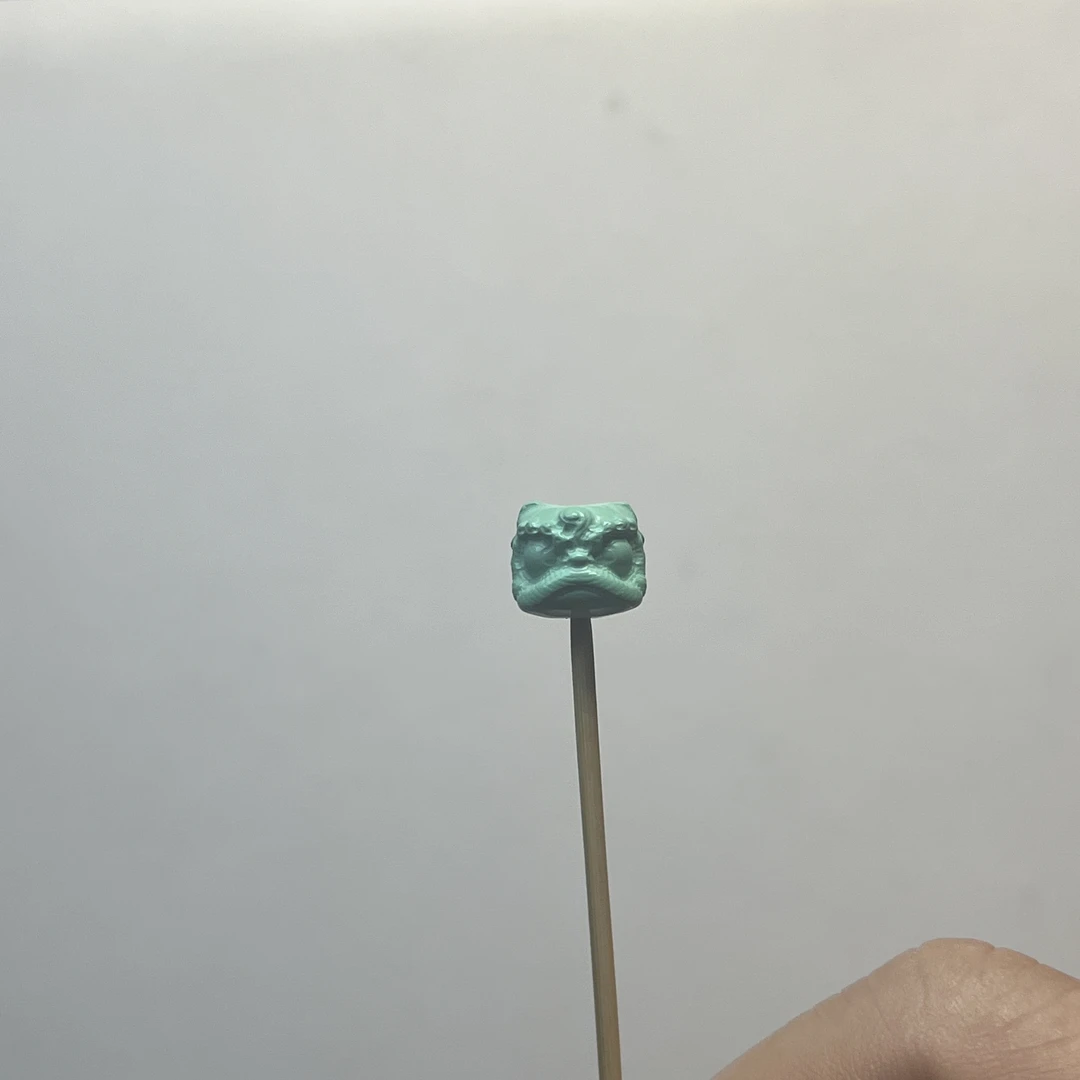 卡10醒狮绿色单珠DIY配饰