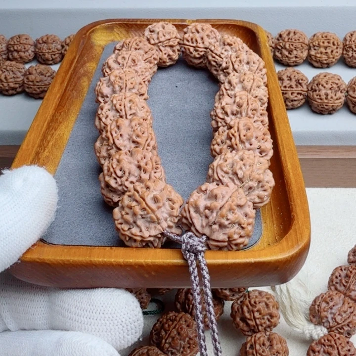 吊坠金刚菩提原生态梁平头五星蜂窝双龙订制21+姜黄皮