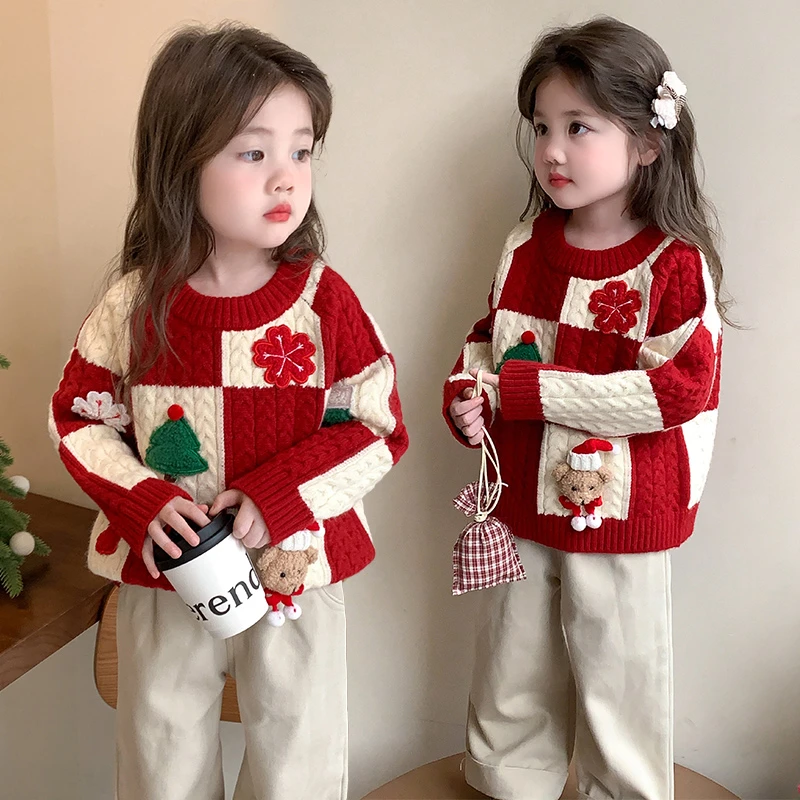 女小童加厚毛衣秋冬款洋气女宝宝保暖百搭冬装小女孩打底衫