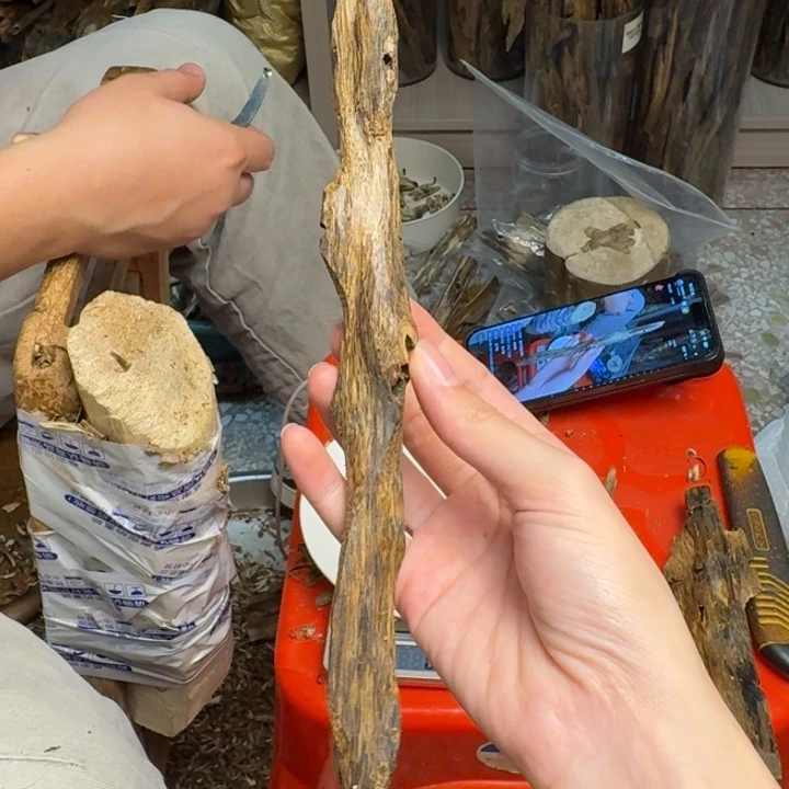 沉香碎屑沉香蓝宝石块料29克