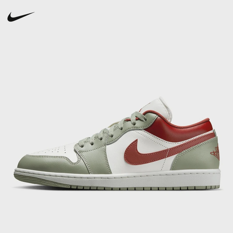 双旦礼NIKE/耐克新款GS aj1复古红白绿休闲板鞋 553560-133