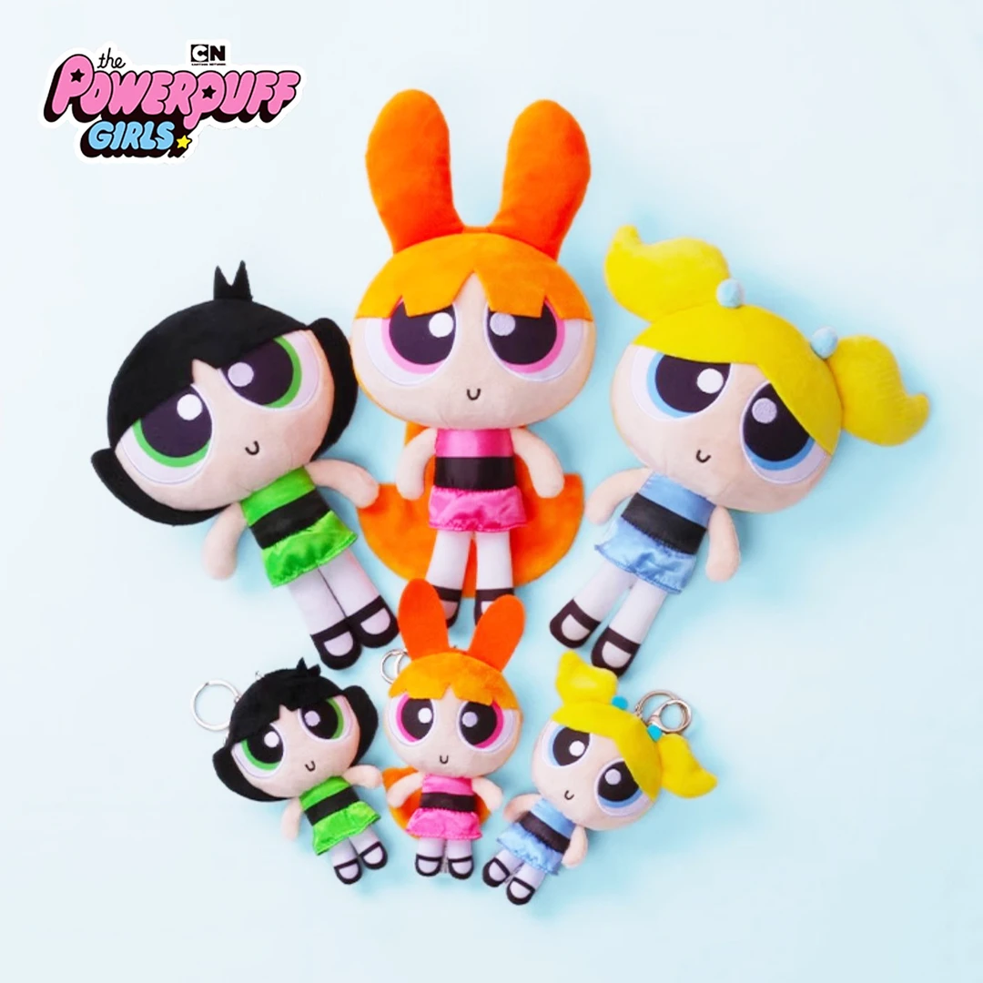 正版飞天小女警毛绒玩具可爱卡通少女玩偶女生包包钥匙扣公仔挂件