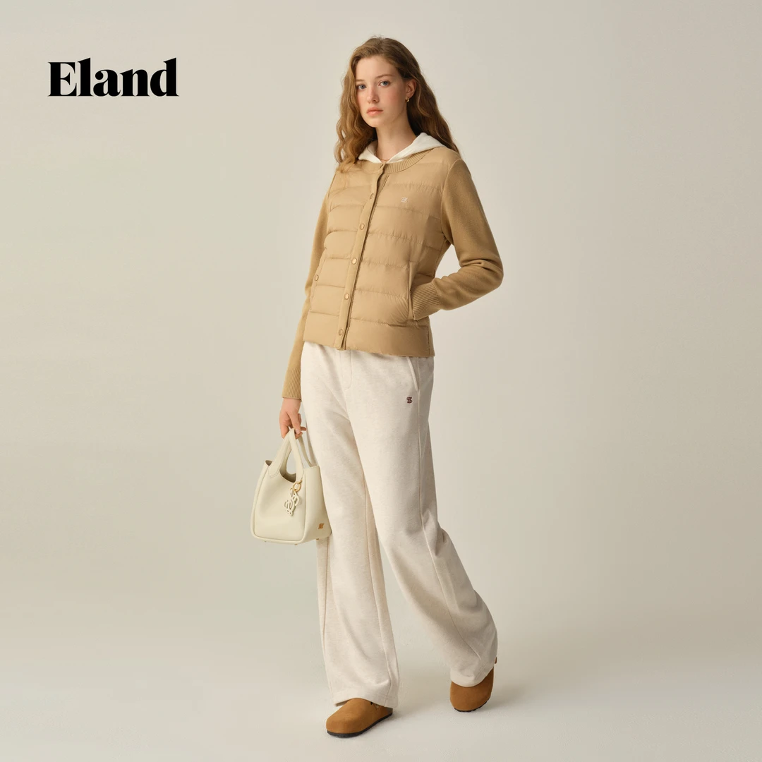【女装优选WL】Eland衣恋休闲裤宽松简约直筒卫裤2025秋EETMF89S01